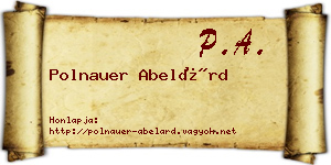 Polnauer Abelárd névjegykártya
